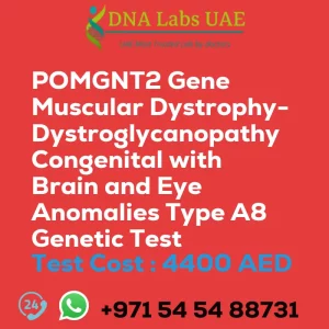 POMGNT2 Gene Muscular Dystrophy-Dystroglycanopathy Congenital with Brain and Eye Anomalies Type A8 Genetic Test sale cost 4400 AED