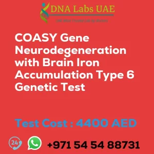 COASY Gene Neurodegeneration with Brain Iron Accumulation Type 6 Genetic Test sale cost 4400 AED