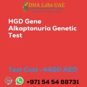 HGD Gene Alkaptonuria Genetic Test sale cost 4400 AED