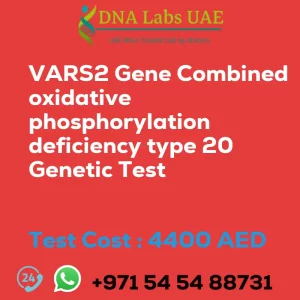 VARS2 Gene Combined oxidative phosphorylation deficiency type 20 Genetic Test sale cost 4400 AED