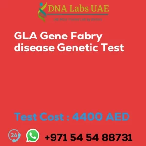 GLA Gene Fabry disease Genetic Test sale cost 4400 AED