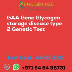 GAA Gene Glycogen storage disease type 2 Genetic Test sale cost 4400 AED