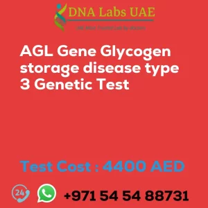 AGL Gene Glycogen storage disease type 3 Genetic Test sale cost 4400 AED