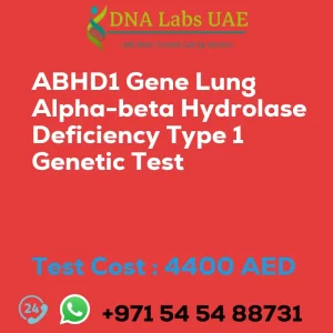 ABHD1 Gene Lung Alpha-beta Hydrolase Deficiency Type 1 Genetic Test sale cost 4400 AED