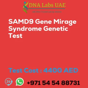 SAMD9 Gene Mirage Syndrome Genetic Test sale cost 4400 AED
