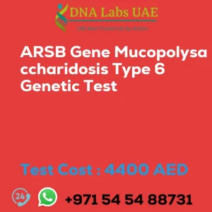 ARSB Gene Mucopolysaccharidosis Type 6 Genetic Test sale cost 4400 AED