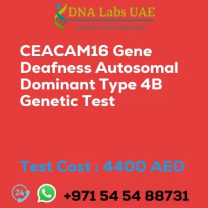 CEACAM16 Gene Deafness Autosomal Dominant Type 4B Genetic Test sale cost 4400 AED