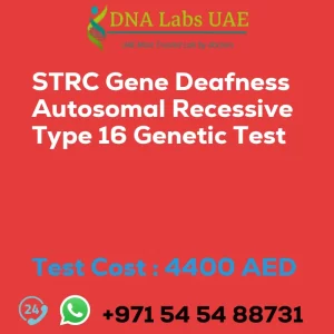 STRC Gene Deafness Autosomal Recessive Type 16 Genetic Test sale cost 4400 AED