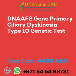 DNAAF2 Gene Primary Ciliary Dyskinesia Type 10 Genetic Test sale cost 4400 AED