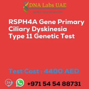 RSPH4A Gene Primary Ciliary Dyskinesia Type 11 Genetic Test sale cost 4400 AED