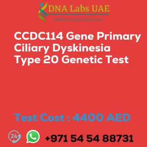 CCDC114 Gene Primary Ciliary Dyskinesia Type 20 Genetic Test sale cost 4400 AED