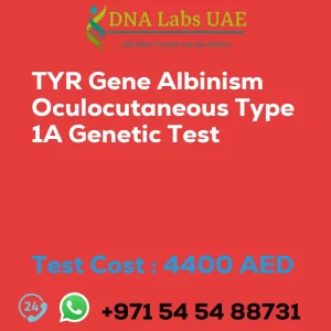 TYR Gene Albinism Oculocutaneous Type 1A Genetic Test sale cost 4400 AED