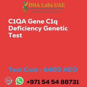 C1QA Gene C1q Deficiency Genetic Test sale cost 4400 AED