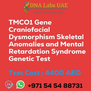 TMCO1 Gene Craniofacial Dysmorphism Skeletal Anomalies and Mental Retardation Syndrome Genetic Test sale cost 4400 AED