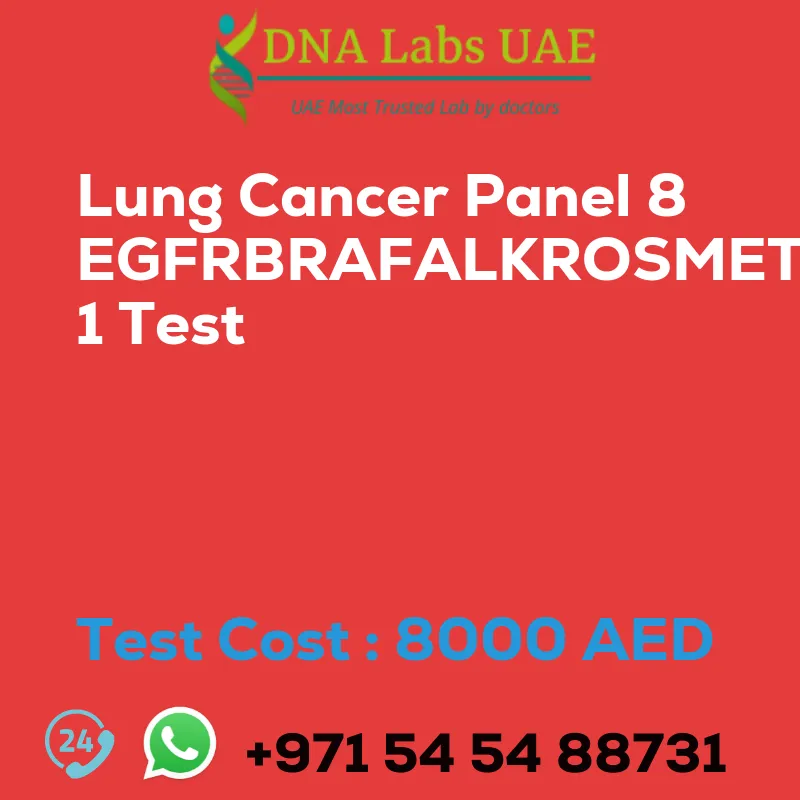 Lung Cancer Panel 8 EGFRBRAFALKROSMETPDL1 Test sale cost 8000 AED