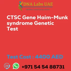 CTSC Gene Haim-Munk syndrome Genetic Test sale cost 4400 AED