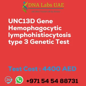 UNC13D Gene Hemophagocytic lymphohistiocytosis type 3 Genetic Test sale cost 4400 AED