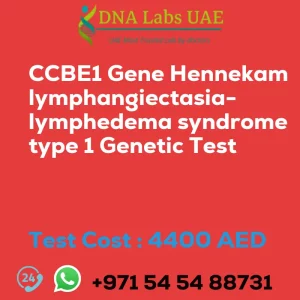 CCBE1 Gene Hennekam lymphangiectasia-lymphedema syndrome type 1 Genetic Test sale cost 4400 AED