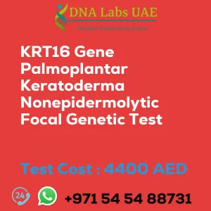 KRT16 Gene Palmoplantar Keratoderma Nonepidermolytic Focal Genetic Test sale cost 4400 AED