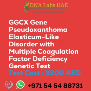 GGCX Gene Pseudoxanthoma Elasticum-Like Disorder with Multiple Coagulation Factor Deficiency Genetic Test sale cost 3200 AED