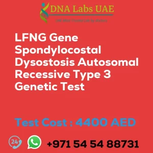 LFNG Gene Spondylocostal Dysostosis Autosomal Recessive Type 3 Genetic Test sale cost 4400 AED