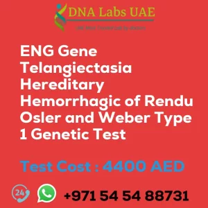 ENG Gene Telangiectasia Hereditary Hemorrhagic of Rendu Osler and Weber Type 1 Genetic Test sale cost 4400 AED