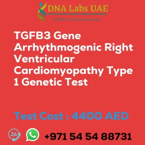 TGFB3 Gene Arrhythmogenic Right Ventricular Cardiomyopathy Type 1 Genetic Test sale cost 4400 AED