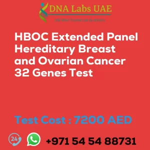 HBOC Extended Panel Hereditary Breast and Ovarian Cancer 32 Genes Test sale cost 7200 AED