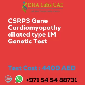 CSRP3 Gene Cardiomyopathy dilated type 1M Genetic Test sale cost 4400 AED