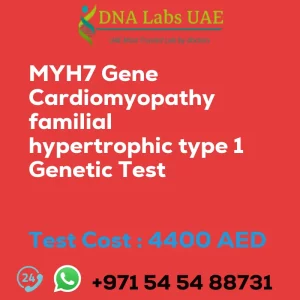 MYH7 Gene Cardiomyopathy familial hypertrophic type 1 Genetic Test sale cost 4400 AED