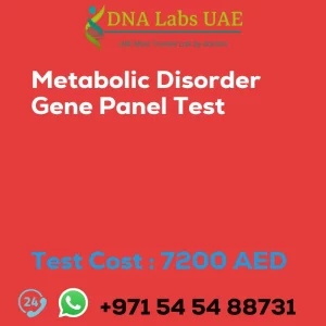 Metabolic Disorder Gene Panel Test sale cost 7200 AED