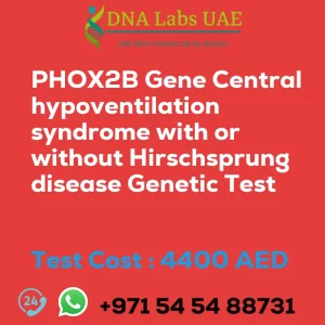 PHOX2B Gene Central hypoventilation syndrome with or without Hirschsprung disease Genetic Test sale cost 4400 AED