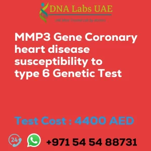 MMP3 Gene Coronary heart disease susceptibility to type 6 Genetic Test sale cost 4400 AED