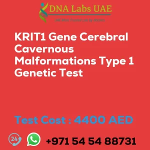 KRIT1 Gene Cerebral Cavernous Malformations Type 1 Genetic Test sale cost 4400 AED