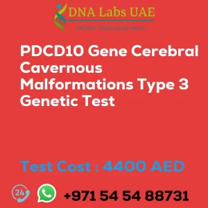 PDCD10 Gene Cerebral Cavernous Malformations Type 3 Genetic Test sale cost 4400 AED