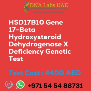 HSD17B10 Gene 17-Beta Hydroxysteroid Dehydrogenase X Deficiency Genetic Test sale cost 4400 AED