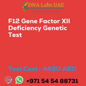 F12 Gene Factor XII Deficiency Genetic Test sale cost 4400 AED