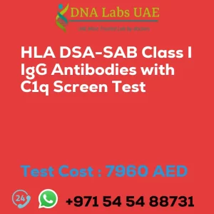 HLA DSA-SAB Class I IgG Antibodies with C1q Screen Test sale cost 7960 AED