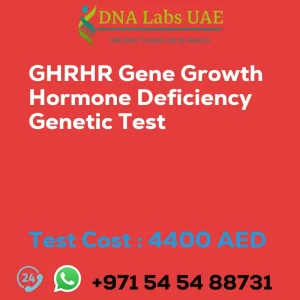 GHRHR Gene Growth Hormone Deficiency Genetic Test sale cost 4400 AED