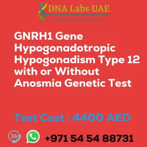 GNRH1 Gene Hypogonadotropic Hypogonadism Type 12 with or Without Anosmia Genetic Test sale cost 4400 AED