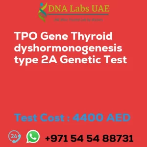 TPO Gene Thyroid dyshormonogenesis type 2A Genetic Test sale cost 4400 AED