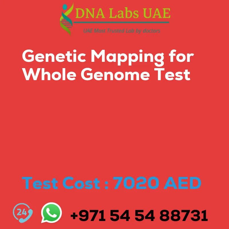 Genetic Mapping for Whole Genome Test sale cost 7020 AED