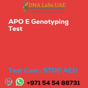 APO E Genotyping Test sale cost 5700 AED