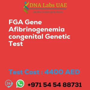 FGA Gene Afibrinogenemia congenital Genetic Test sale cost 4400 AED