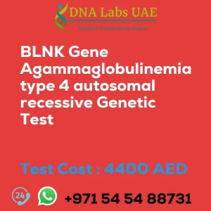 BLNK Gene Agammaglobulinemia type 4 autosomal recessive Genetic Test sale cost 4400 AED