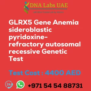 GLRX5 Gene Anemia sideroblastic pyridoxine-refractory autosomal recessive Genetic Test sale cost 4400 AED