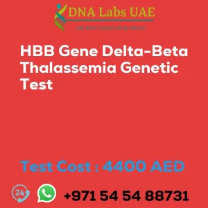 HBB Gene Delta-Beta Thalassemia Genetic Test sale cost 4400 AED