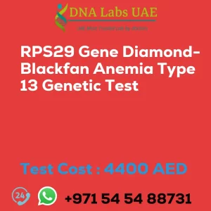 RPS29 Gene Diamond-Blackfan Anemia Type 13 Genetic Test sale cost 4400 AED