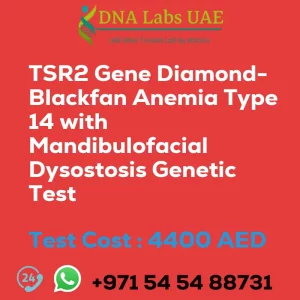 TSR2 Gene Diamond-Blackfan Anemia Type 14 with Mandibulofacial Dysostosis Genetic Test sale cost 4400 AED