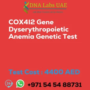 COX4I2 Gene Dyserythropoietic Anemia Genetic Test sale cost 4400 AED